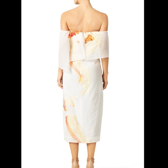 Prabal Gurung orange zest strapless dress art - Picture 2 of 14